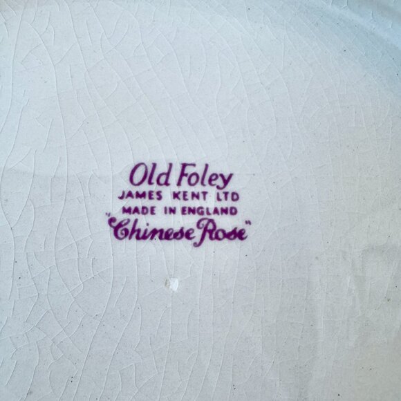 1950s James Kent Old Foley Chinese Rose Fine Porcelain Pitcher and Basin - Picture 10 of 16